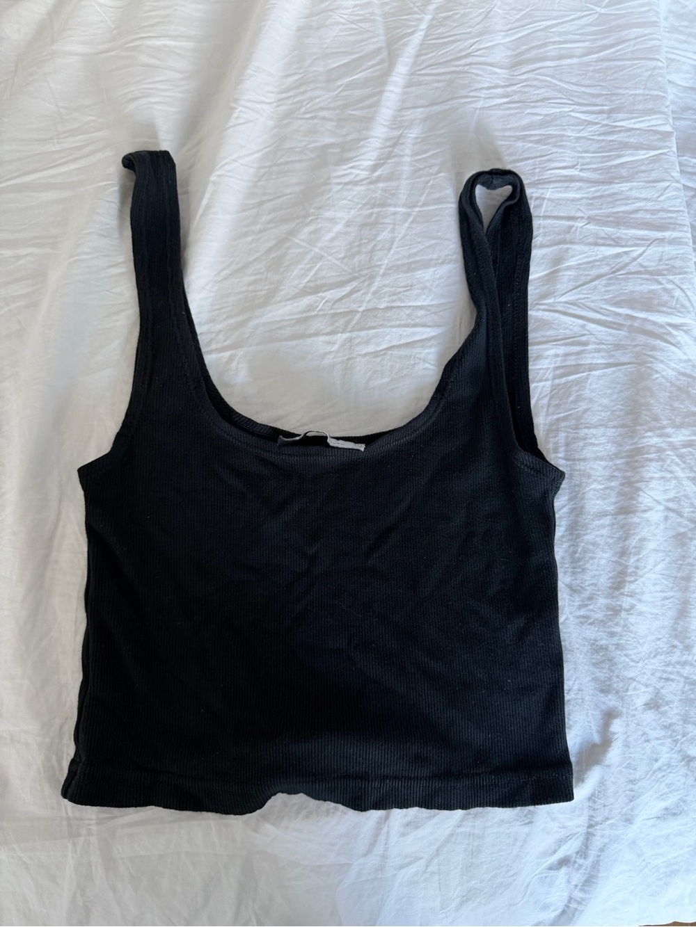 Classic Black Ribbed Tank Top